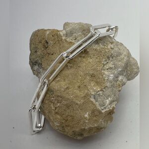 J. Crew Silver Paperclip Chain Bracelet 2417